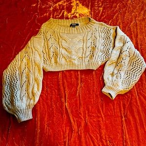 Mustard warm yellow sweater/crop top